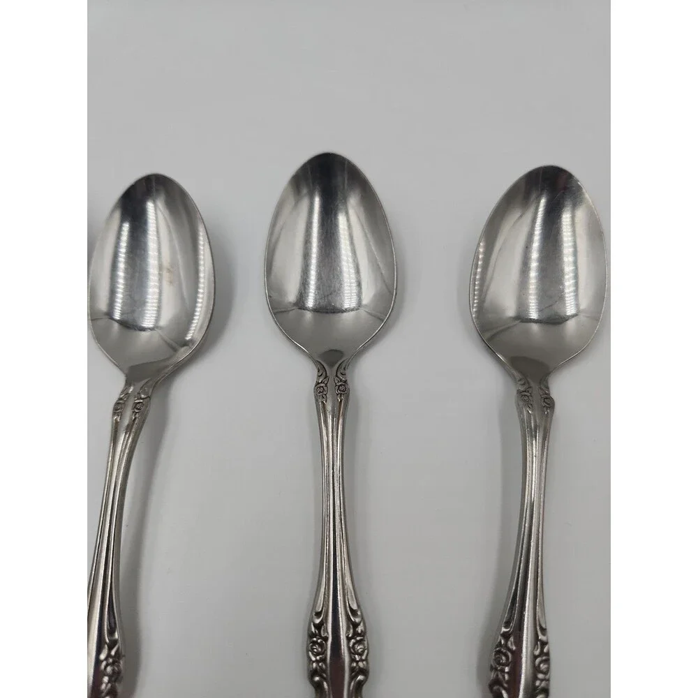 Lot 12 Oneida Brahms 18/8 Stainless Steel Teaspoon Flatware Silverware 6